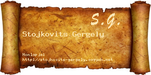 Stojkovits Gergely névjegykártya